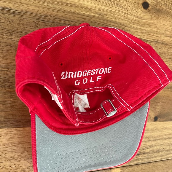 Bridgestone golf soft baseball cap adjustable red - Picture 3 of 5
